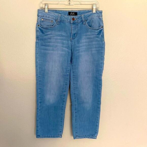 Earl Jean Capri Blue Jeans Size 4 See Video - Picture 1 of 16